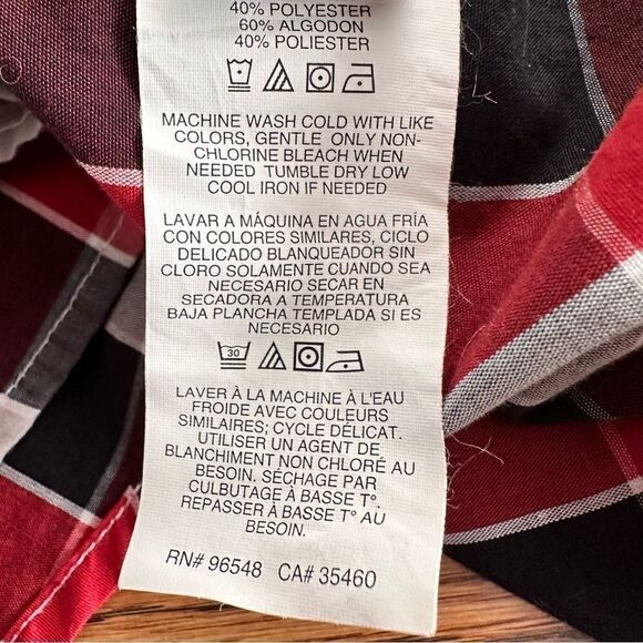 Oakley Short Sleeve Button Front Shirt Plaid‎ Men’s Size Large L - Picture 7 of 7